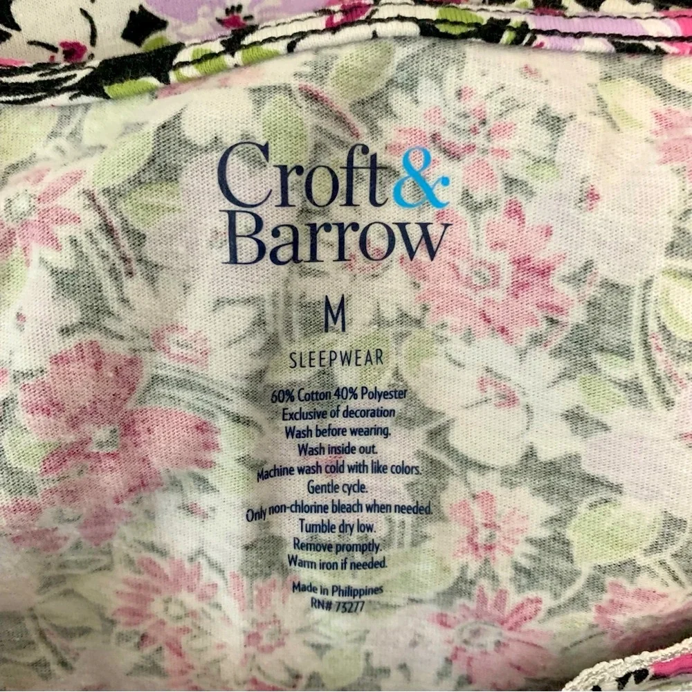 Croft & Barrow Floral Print Nightgown - Picture 3 of 4